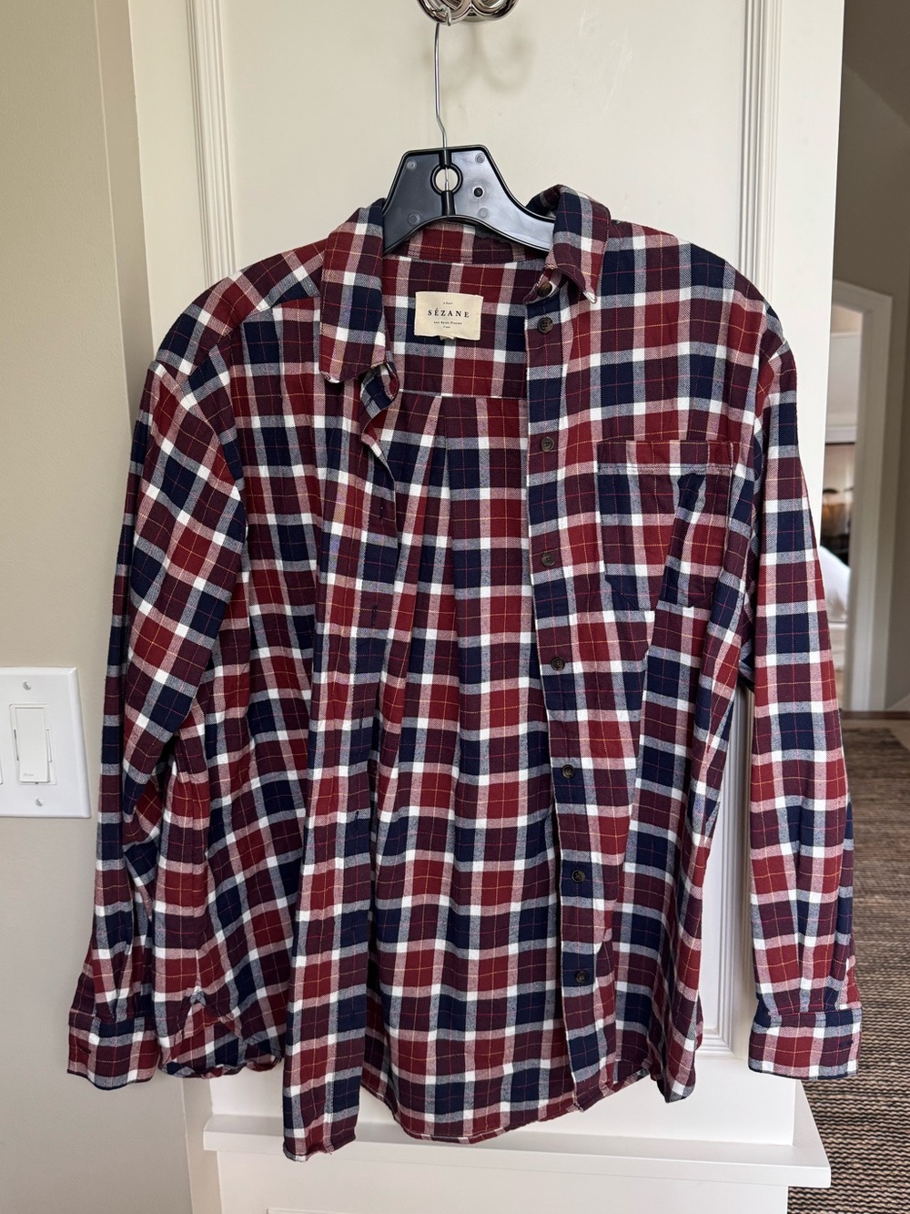Sézane Max Shirt• Hastings Check Pattern• Size 34/ US 2/ XS - Picture 4 of 9
